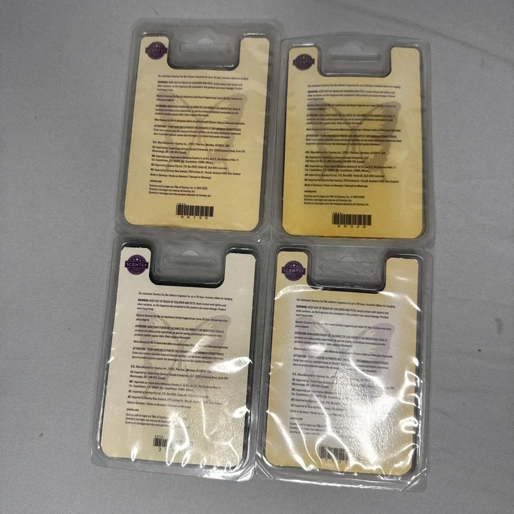 Scentsy Car Bar Cloudberry Dreams Luna Cashmere Corduroy Pumpkin Swirl Lot Of 4